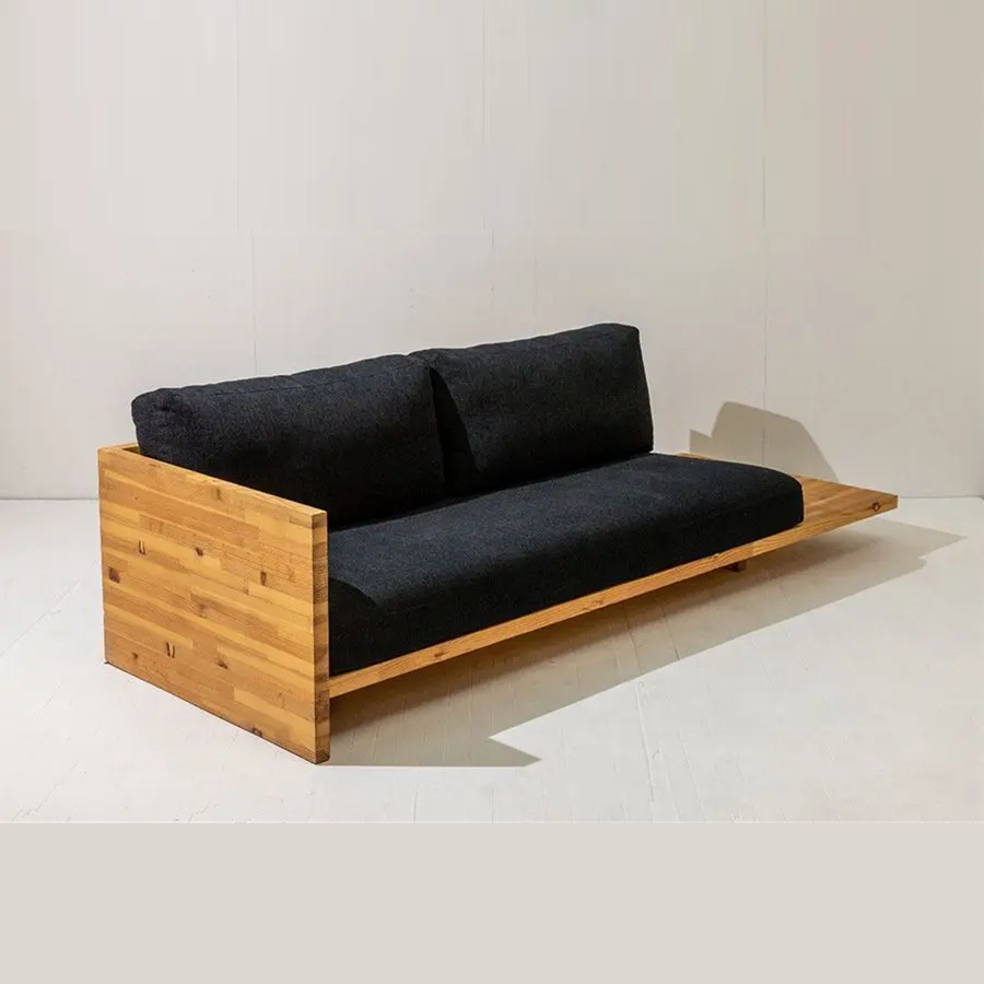 3-seater Wooden sofa with Side table