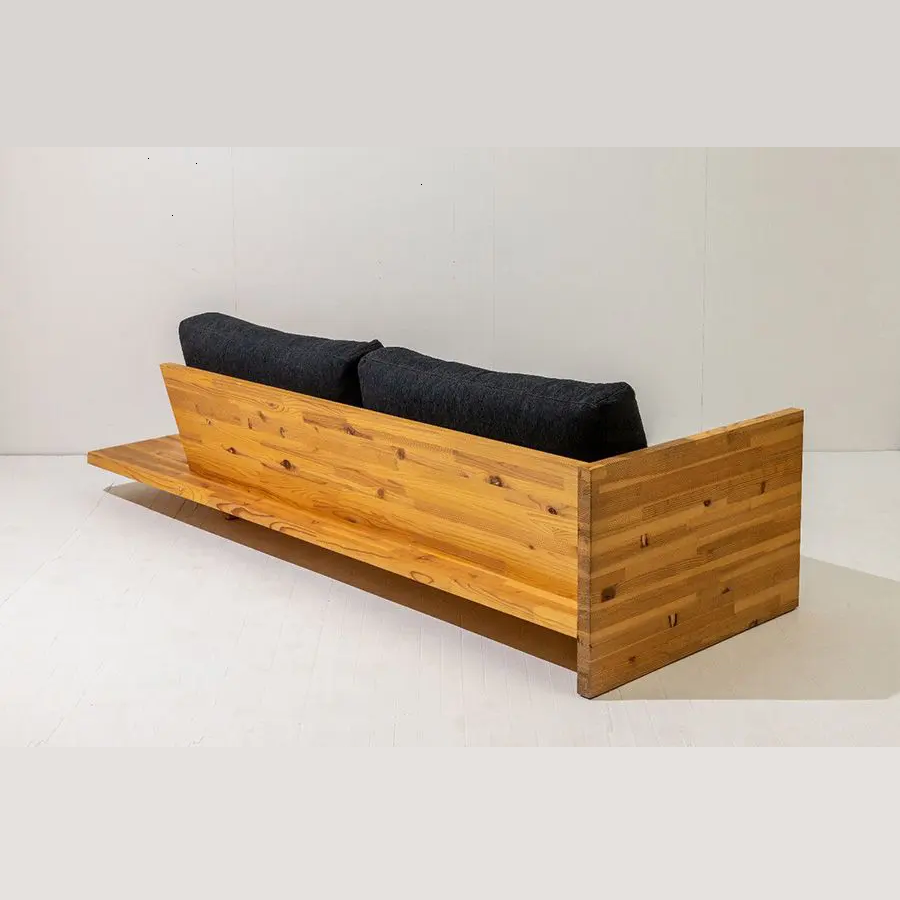 3-seater Wooden sofa with Side table