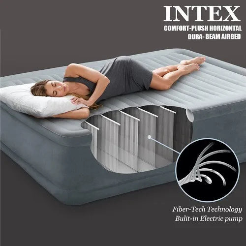 Intex Queen Dura-beam Deluxe Comfort Plush Mid-Rise Airbed-13Home Office Garden | HOG-Home Office Garden | online marketplace