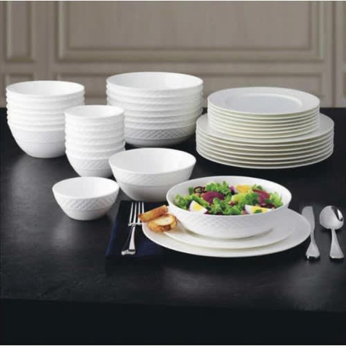 Mikasa Gingko Trellis Bone China Dinnerware Set - 40-Pieces