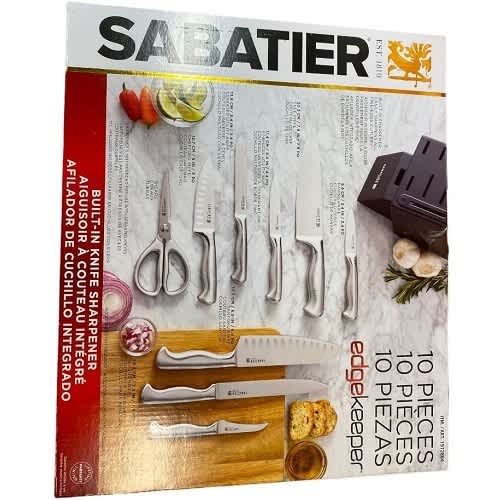 Sabatier Edgekeeper 10pc Stainless German Steel Knife Block Set