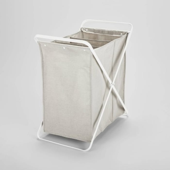 Design Essentials Divided Laundry Hamper - 3 Sections