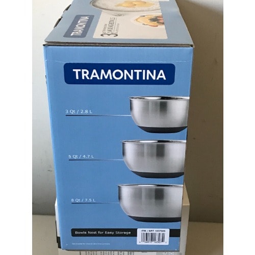 Tramontina Stainless Steel Mixing Bowls 3-pack With Silicone Base