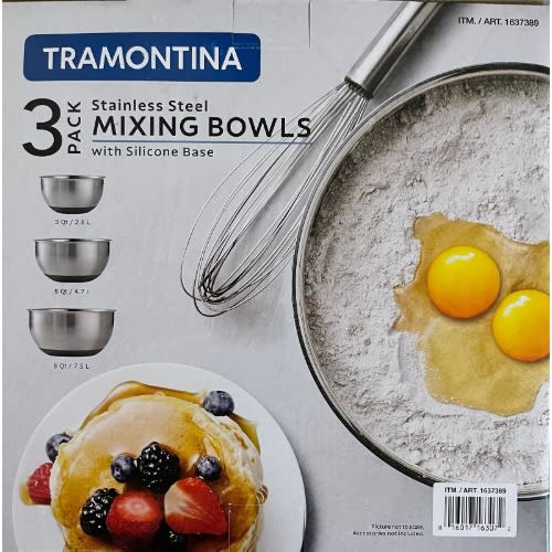 Tramontina Stainless Steel Mixing Bowls 3-pack With Silicone Base