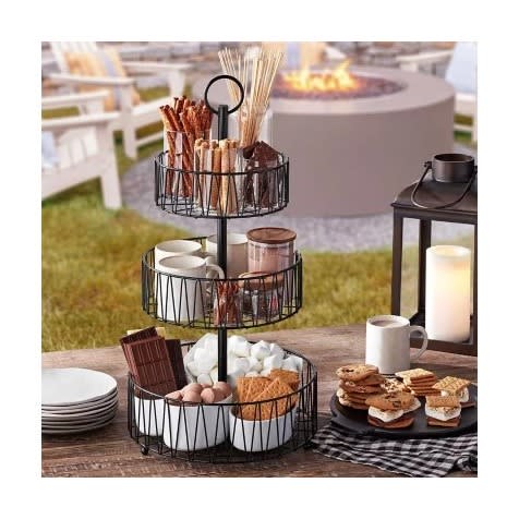 Member's Mark Wrought Iron Round Basket - 3 Tier