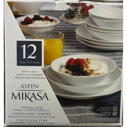 Mikasa Gingko Mikasa Everett 101-nkan Flatware Ṣeto