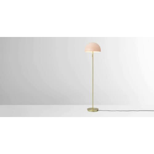 Collet Brass And Opal Glass Floor Lamp