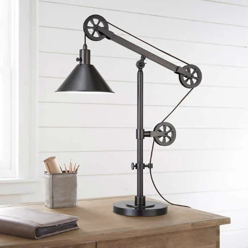 Industrial Pulley Table Lamp. Home Office Garden | HOG-HomeOfficeGarden | online marketplace