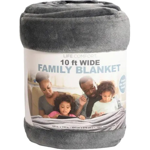 Life Comfort 10-feet Wide Oversized Family Blanket - 120" X 110"  Order Now @HOG Online Marketplace