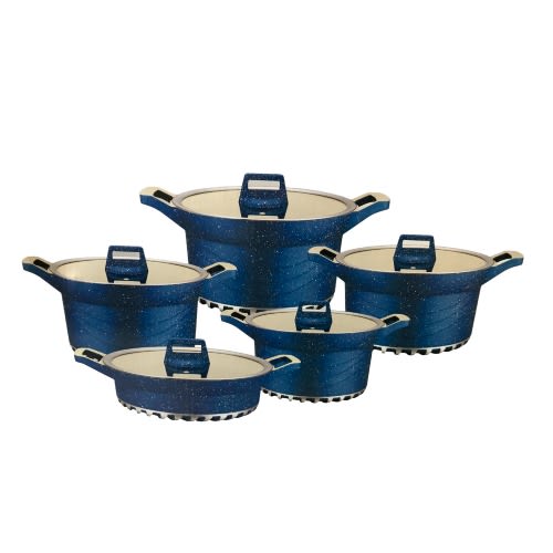 Linsan 10 Piece Die Cast Cookware Set - Blue. Home Office Garden | HOG-HomeOfficeGarden | online marketplace