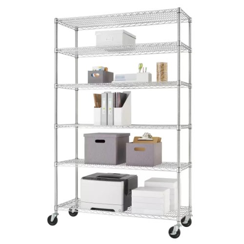 Trinity 48" (122cm) Ecostorage 6-tier Chrome Storage Unit With Casters  Home Office Garden | HOG-Home Office Garden | online marketplace 