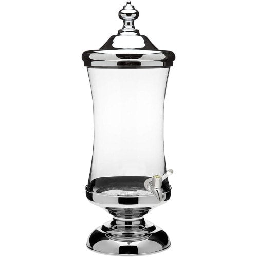 Shannon Crystal Horizon Chrome And Glass Mouth Beverage Dispenser 9.4ltr