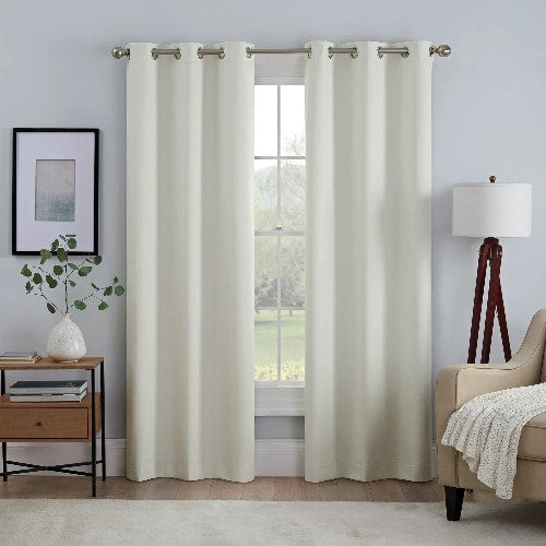 Eclipse Total Blackout 2 Curtain Panels Oscar Ivory 52in X 84in Magnetic