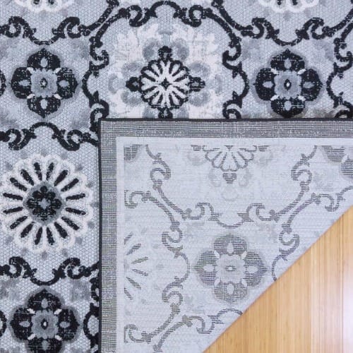 Elements Paros Black Grey Indoor/outdoor Area Rug - 5ft 3in X 7ft