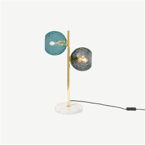 Ilaria Multicoloured Glass And Brass Table Lamp