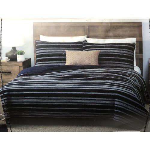 Frye King Quilt Set With Decor Pillow - Blue/Grey - 4pc. Home Office Garden | HOG-HomeOfficeGarden | online marketplace