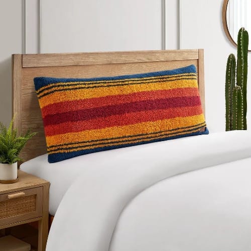 Pendleton Oversized Sherpa Bolster Pillow - Grand Canyon 48”x 20” (50cm X 121cm)