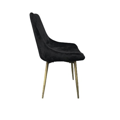 Lex Dining Chair - Taupe Sustainable Velvet & Brass - 1pc. Home Office Garden | HOG-HomeOfficeGarden | online marketplace