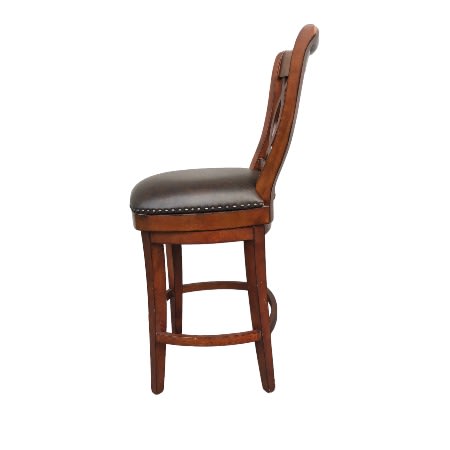 Safavieh Lancaster 29" Barstool, Light Cherry Frame With Black Leather Seat. Home Office Garden | HOG-HomeOfficeGarden | online marketplace