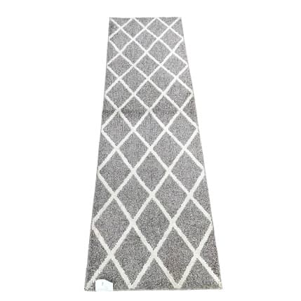 Madison Park Tufted Microfiber Runner Rug - Geometric - Light Grey And White - 24" X 70". Home Office Garden | HOG-HomeOfficeGarden | online marketplace