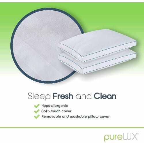 Purelux Gel Memory Foam Shapeable Comfort Pillow Queen - 2 Pack. Home Office Garden | HOG-HomeOfficeGarden | online marketplace