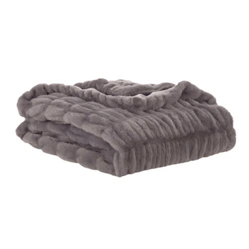 Berkshire Collection Faux Fur Plush Throw Blanket - 60"x70"- Gray. Home Office Garden | HOG-HomeOfficeGarden | online marketplace