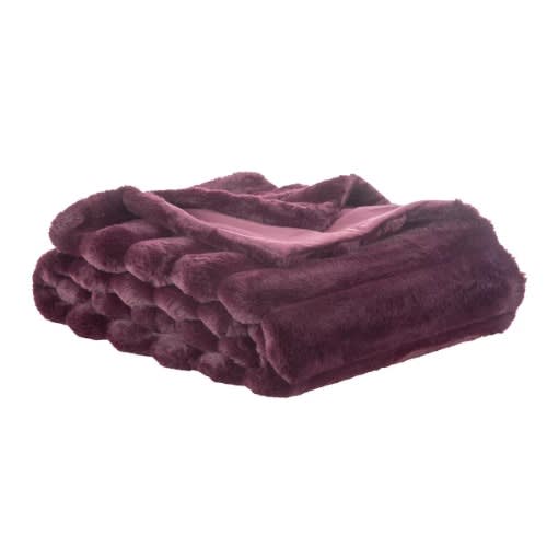 Berkshire Collection Faux Fur Plush Throw Blanket - 60"x70" - Purple. Home Office Garden | HOG-HomeOfficeGarden | online marketplace