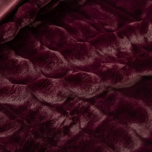 Berkshire Collection Faux Fur Plush Throw Blanket - 60"x70" - Purple. Home Office Garden | HOG-HomeOfficeGarden | online marketplace