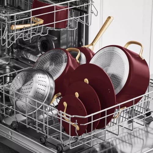 Member's Mark 11-piece Modern Ceramic Cookware Set - Burgundy. Home Office Garden | HOG-HomeOfficeGarden | online marketplace