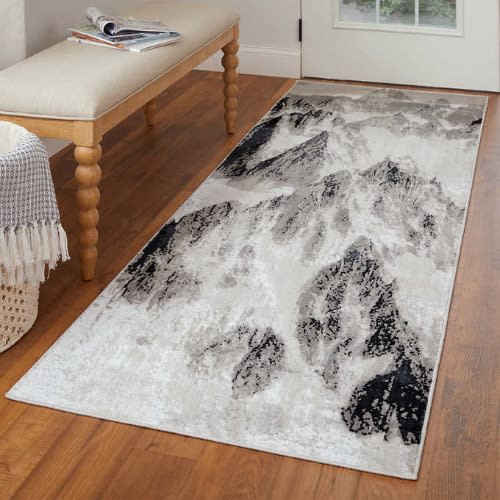 Feizy Jewel Area Rug Collection - Silver/Gray Mountains Rug - 2 Ft. 10 In. X 7 Ft. 10 In. Home Office Garden | HOG-HomeOfficeGarden | online marketplace