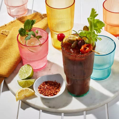 Member's Mark Shatterproof 12-piece Drinkware Set Ribbed. Home Office Garden | HOG-HomeOfficeGarden | online marketplace