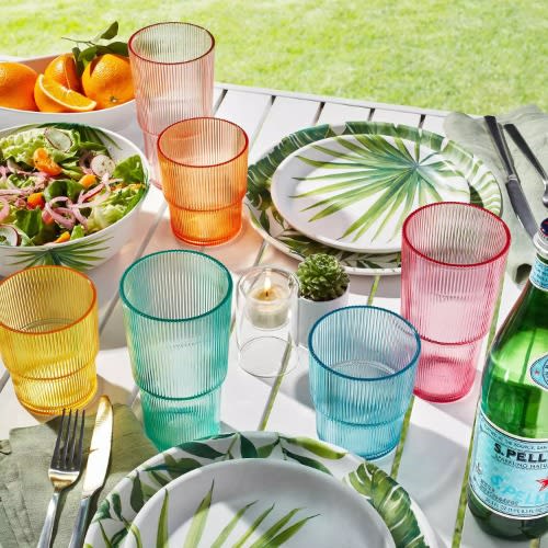 Member's Mark Shatterproof 12-piece Drinkware Set Ribbed. Home Office Garden | HOG-HomeOfficeGarden | online marketplace