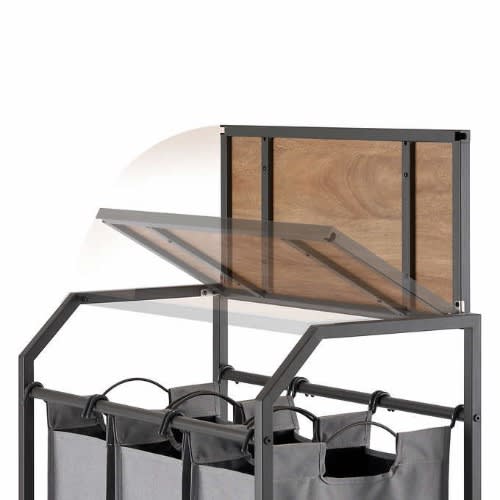 Trinity 3-bag Laundry Cart With Flip-up Top. Home Office Garden | HOG-HomeOfficeGarden | online marketplace