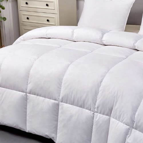 Hotel Grand - White Goose Feather & Down Full Queen Comforter - 88'' X 88''