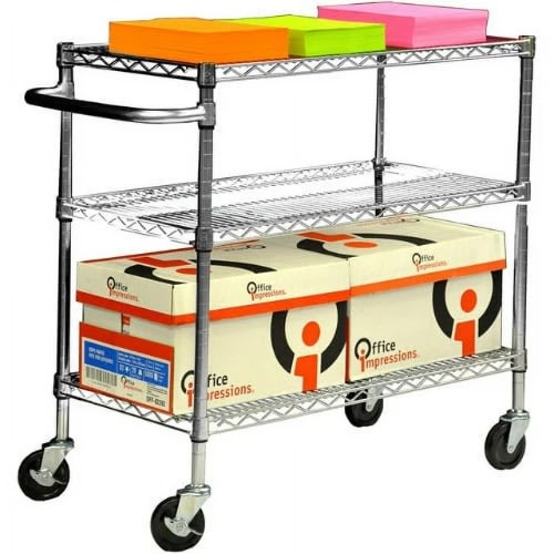 Trinity Nsf 3-tier Commercial Chrome Cart. Home Office Garden | HOG-HomeOfficeGarden | online marketplace