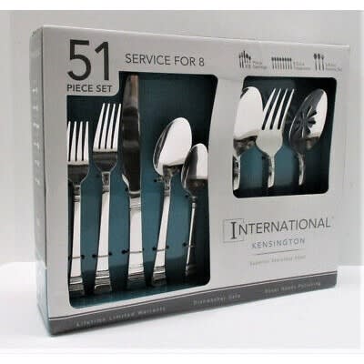 International Silver Kensington - Stainless Steel Flatware Set - Service For 8 - 51-Piece