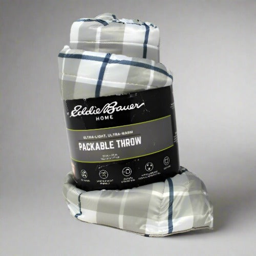 Eddie Bauer - Down Alternative Packable Throw Blanket - Patterned. Home Office Garden | HOG-HomeOfficeGarden | online marketplace