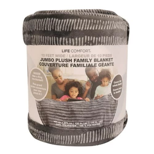 Life Comfort Jumbo Family Blanket - Gray. Home Office Garden | HOG-HomeOfficeGarden | online marketplace