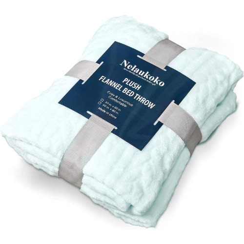 Nelaukoko Plush Flannel Fleece Throw Blanket - 50" X 60". Home Office Garden | HOG-HomeOfficeGarden | online marketplace