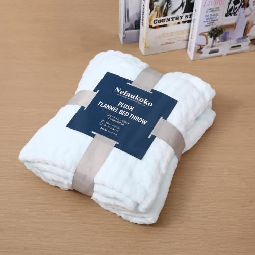 Nelaukoko Plush Flannel Fleece Throw Blanket - 50" X 60". Home Office Garden | HOG-HomeOfficeGarden | online marketplace