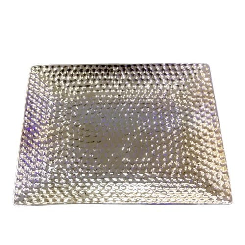 Hammered Decorative Rectangle Tray - Gold