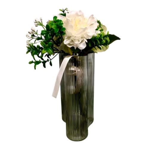 Nordic Modern Style Vertical Transparent Glass Flower Vase - 10". Home Office Garden | HOG-HomeOfficeGarden | online marketplace