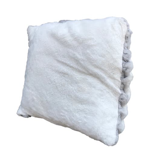 Brentwood Braided Faux Fur Ombre Decorative Pillow - 24" X 24". Home Office Garden | HOG-HomeOfficeGarden | online marketplace