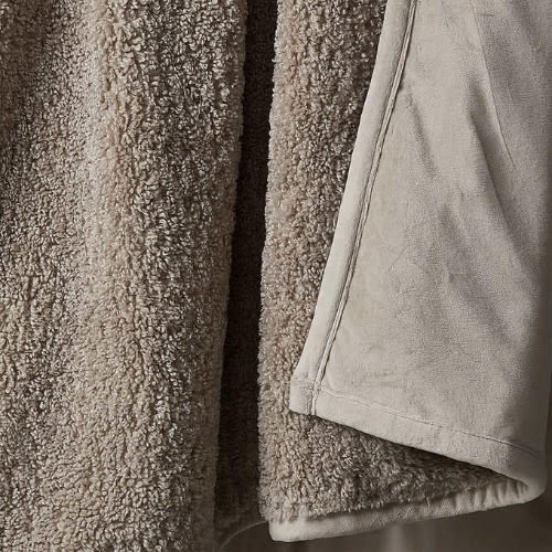 Amari Teddy Faux Fur Throw Blanket - 60 X 70" - Grey. Home Office Garden | HOG-HomeOfficeGarden | online marketplace