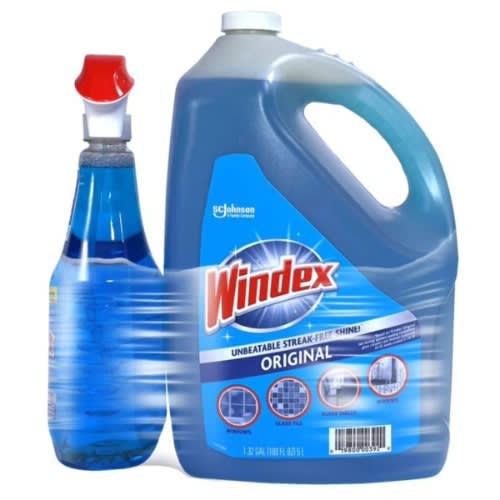 Windex Original Glass Cleaner - 32 Fl Oz & 128 Fl Oz Refill