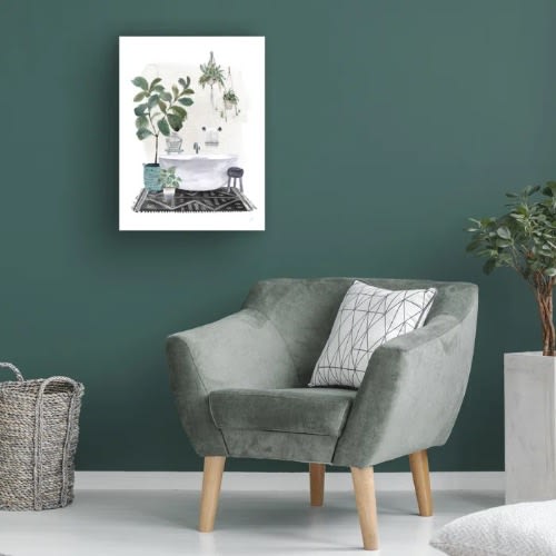 Courtyard 2pc Bath Canvas Wall Art - 16in X 16in. Home Office Garden | HOG-HomeOfficeGarden | online marketplace