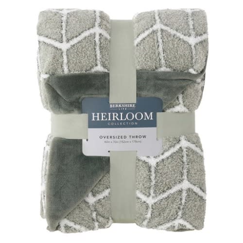 Berkshire Life Heirloom Collection Oversized Throw 60'' X 70''. Home Office Garden | HOG-HomeOfficeGarden | online marketplace