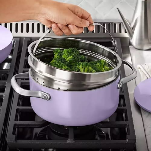 Member's Mark Ceramic Cookware Set - 11pcs - Purple