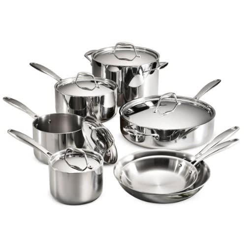 Tramontina Tri-ply Clad Stainless Steel Cookware Set - 12Pcs