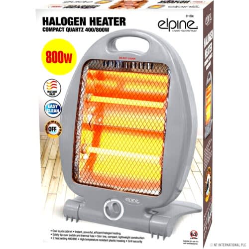 Elpine Quartz 400W/800W Halogen Electric Fan Heater